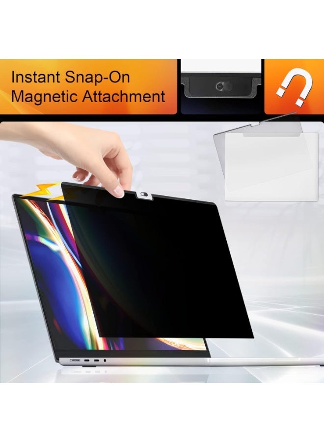 Magnetic Privacy Screen Protector Compatible with Macbook Air 13.6/13 Inch (2022-2026, M2, M3, M4,M5), Removable Matte Anti Blue Light & Glare Protector Private Security Filter for 13.6inch Mac Laptop Shield - Image 4